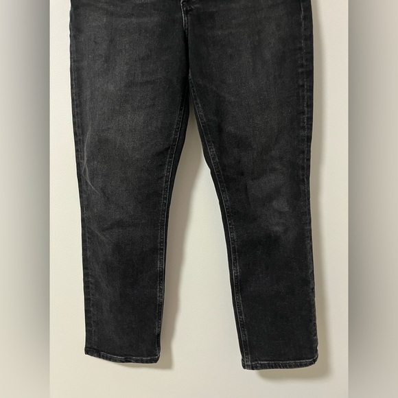 Agolde Riley High Rise Crop Black Jeans Panoramic - Picture 4 of 14